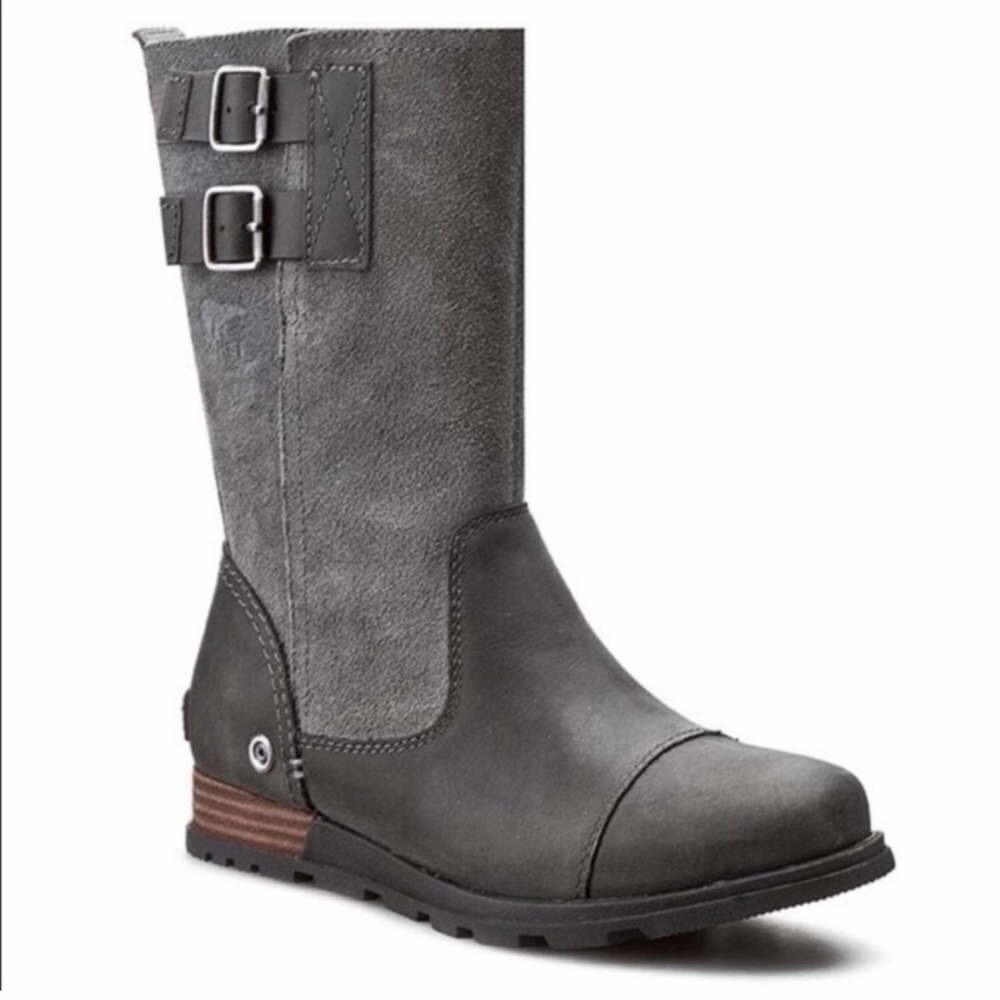 Sorel grey major pull on calf boots